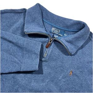 Polo Ralph Lauren Men’s Blue Quarter Zip Pullover Sweater Size XXL